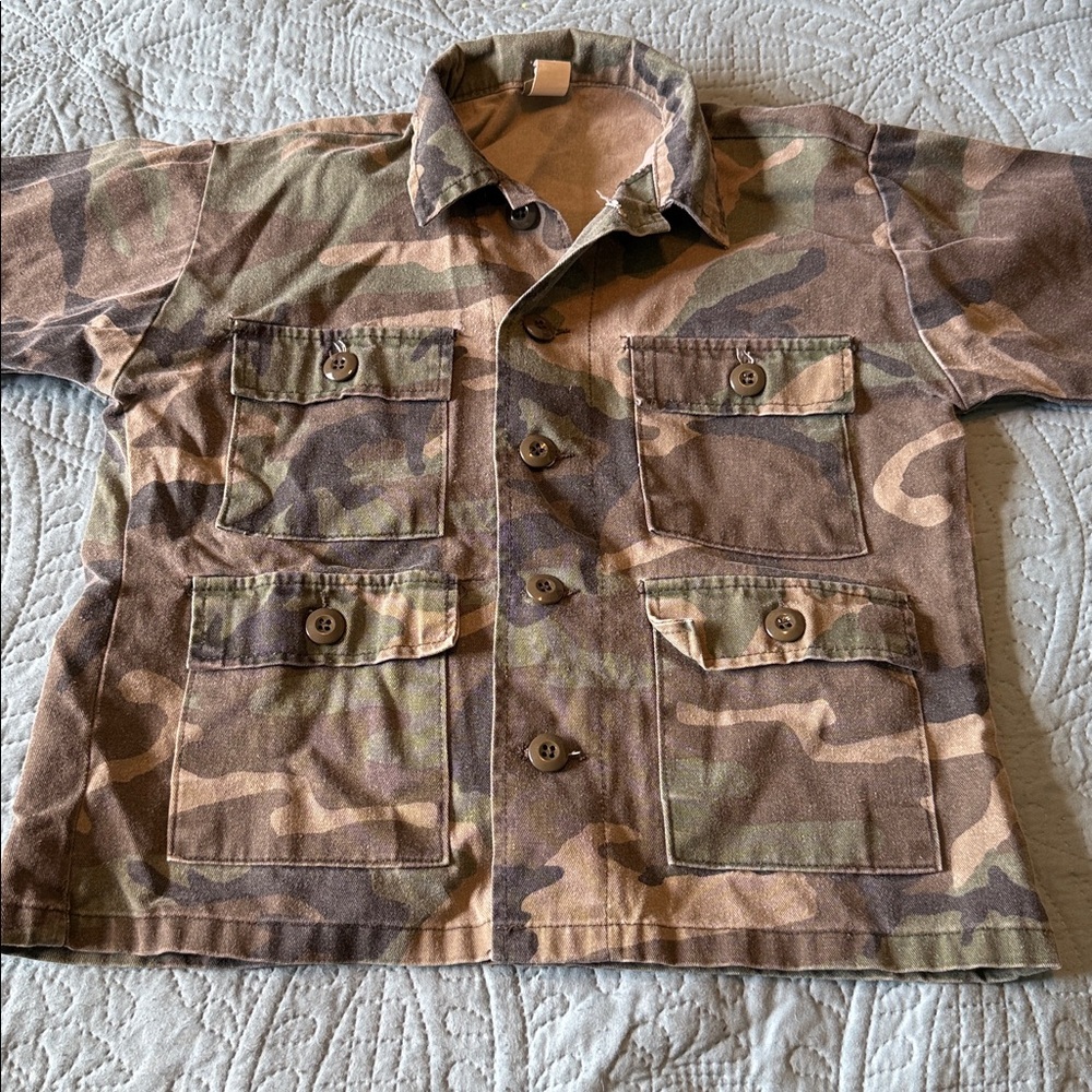 Kids Camouflage Military Style Jacket - Picture 2 of 3